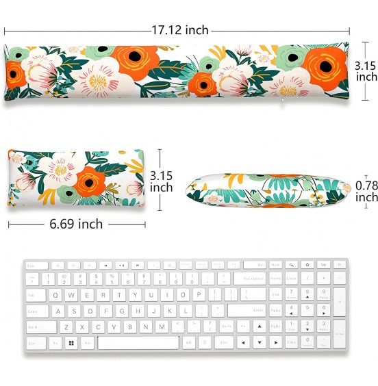 Atufsuat Bean Bag Wrist Rest, Ergonomic Wrist Support for Mouse and Keyboard, Beaded Cushion for Wrist Arm Hand Elbow Support, Computer Laptop Accessories, Office Desk Decor for Women Men, Teal Marble