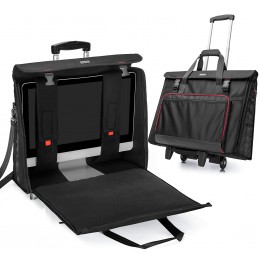 CURMIO Rolling Carrying Bag with Wheels Compatible with Apple iMac 27 inch Desktop Computer, Detachable Trolley Storage Case Compatible with iMac 27вЂќ Monitors and Accessories, Black (Patented Design)